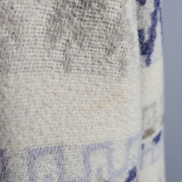 VINTAGE 90s peacoat French County Express wool blend southwestern‎ oversized M - Picture 9 of 15